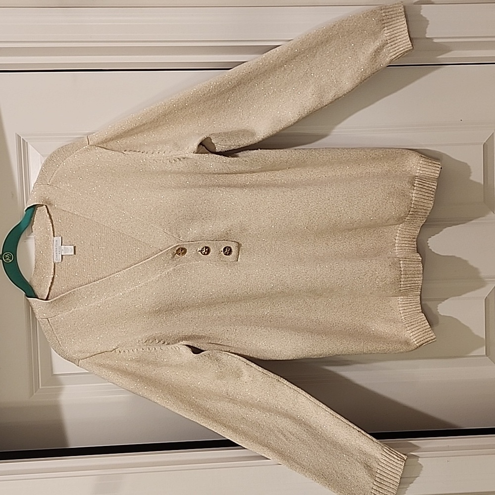 Beautiful sparkly ivory sweater - Picture 1 of 6